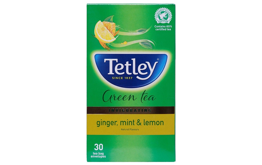 Tetley Green Tea Ginger, Mint & Lemon   Box  30 pcs